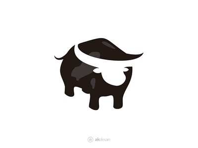 Tedong bonga akdesain branding buffalo cow cowboy creative design illustration logo design minimal negative space teding bonga tedong toraja