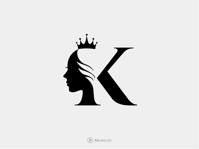 Kasyara Logo akdesain branding company creative illustration k k logo kasyara logo design minimal negative space queen queen logo