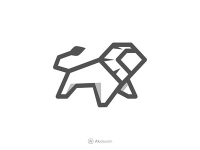 lion abstract akdesain branding creative geometric lion lion logo logo logo design minimal negative space typography