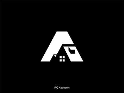 letter A Real Estate a a logo akdesain branding creative house houses illustration lettering logo design minimal negative space real estate