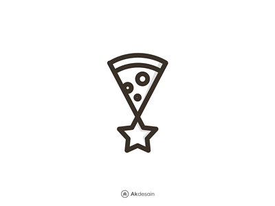 pizza achieve akdesain branding creative illustration logo logo design medal medallion minimal negative space pizza star veteran