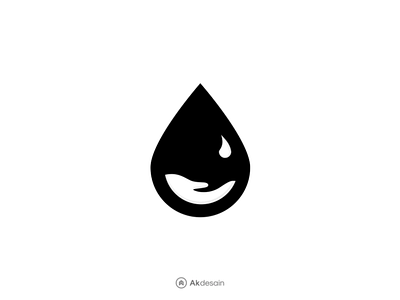 water akdesain branding charity charity water illustration lettering logo design logo type negative space typography water