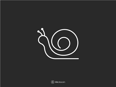 snail 2 akdesain branding creative design lettering line lineart logo logo design logo type minimal modern negative space snail snail mail snails