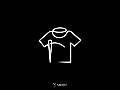 T-shirt akdesain branding clean creative illustration logo logo design maker maker logo minimal negative space t shirt t shirt design tailor tailor logo tshirt tshirt art tshirt logo
