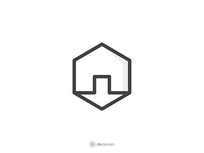 downgrade house agent akdesain branding creative design home house houses illustration lettering line logo logo design minimal negative space real estate realestate