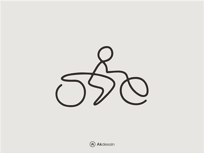 Bycycle bycycle creative cycle illustration line line art logo design minimal negative space simple sports