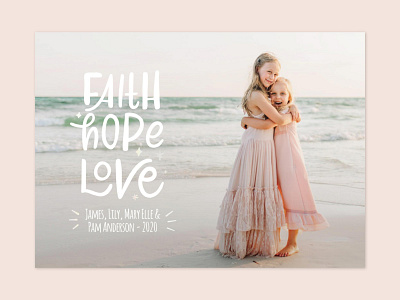 Faith Hope Love Lettering Photo Card for Minted bible study christmas christmas card christmas lettering faith hand drawn hope lettering love minted minted card minted challenge minted photo card photo card religion religious religious quote