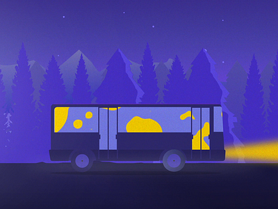 Bus animation illustration