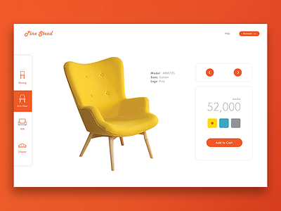 Furniture Catalog Concept check out clean design landing page minimalist ui ux web design