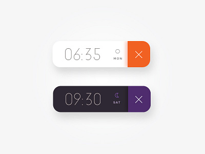 Minimalist Alarm Clock UI clean minimalist ui uidesign uiux