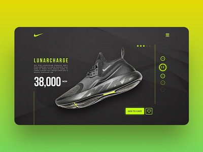 Nike LunarCharge : Web UI Freebie by Jetro Taiwo on Dribbble