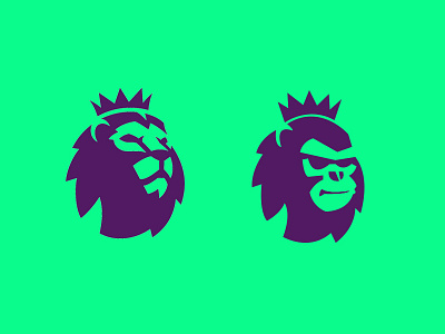 Primate League: Premier League Parody brand branding icon logo logodesign logodesigner minimalist