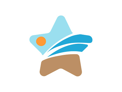 Star Beach: Logo Concept experiment icon identity logo logodesign mark sketch symbol typography
