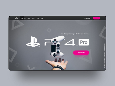 Concept: PS4 Pro clean concept design game app gameart minimalist ui uidesign uiux ux