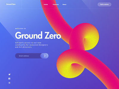 Ground Zero clean design landingpage uidesign uiux ux webdesign