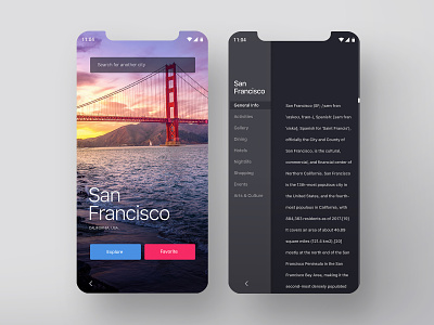 City Info App app concept design minimalist mobilapp mobileappdesign productdesign uidesign uiux ux