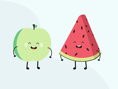 Fruit Characters characters cute fruit fruit illustration illustration