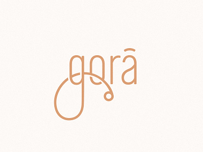 Gorà Logotype custom lettering line logo logotype slavic typography