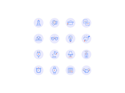 Pitch Me personality type icons comercial icons illustraion vector web