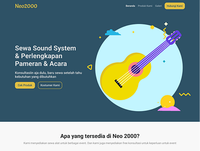 Neo 2000 Landing Page branding design figma ui uiux webdesign