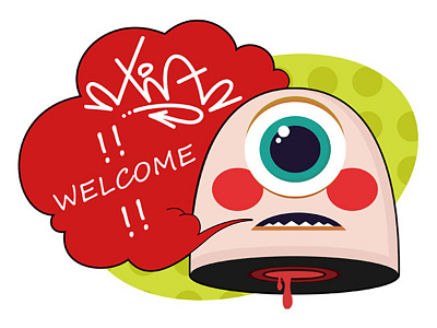 welcome finger illustration welcome