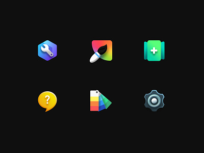 Icons Design add colorful help icon setting system theme
