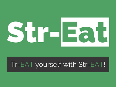 Str-Eat Mobile App branding colour design logo typography