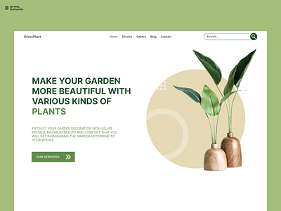 GreenPlant Website branding design landing page ui