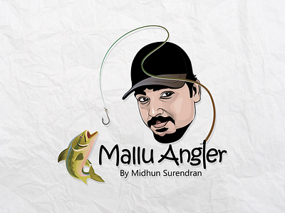 Illustrative Logo Design for 'Mallu Angler' YouTuber branding design flat icon illustration illustrator logo minimal typography vector