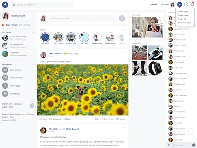 The New User Interface for Facebook acodez app cencept design facebook interface figma figmadesign flat icon illustration redesign concept ui user experience user interface design userinterface ux web weblayout website