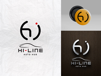 Hi-Line Autohub Branding branding design flat illustration logo typography ui vector