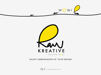 Raw Kreative branding design flat icon illustration illustrator logo minimal typography vector