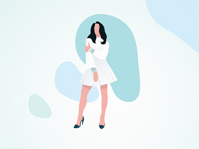 Fashion Lady design flat illustration vector