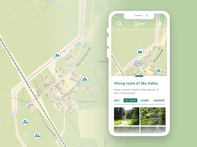 Map App for Hiking adventure app map mobile nature ui design
