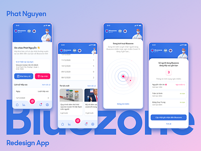 (UI Challenge) Redesign - "Bluezone" App app covid redesign tracking ui design