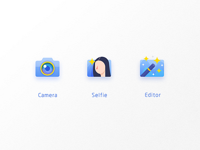 Practice draft camera editor icon selfie