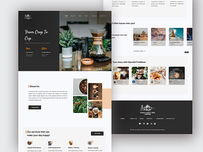 Himalayan Java: Landing page / Home Page UI Idea graphic design landingpage typography ui website