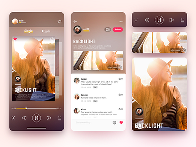 Music Player Interface ui 设计