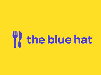 The Blue Hat - Logo culinary food fork knife logo logotype omnes