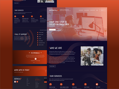 IT Company Website Homepage dark mode dark ui gradient homepage it company ux uxui web design website