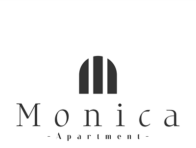 Monica - Apartment Logo branding design designer graphic design graphicdesign graphicdesigner logo logocompany logodesigner logonation logoroom monogram typography vector