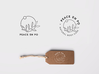 Peace on Po - Logo concept body care cosmetics logo natural peace pure skin