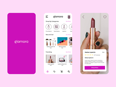 Glamora - beauty app ui