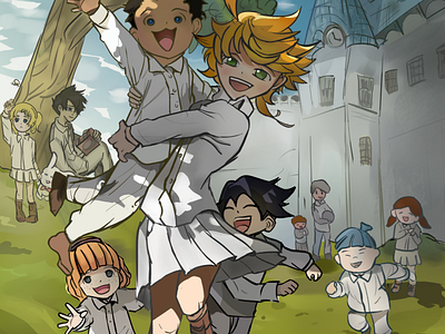 Emma and Crew from The Promised Neverland
