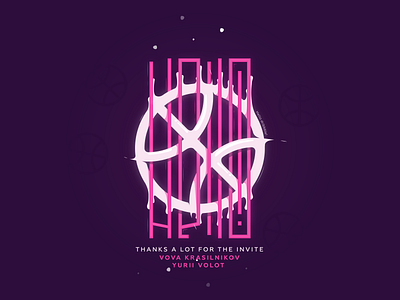 Hello Dribbble! design illustration logo typography vector