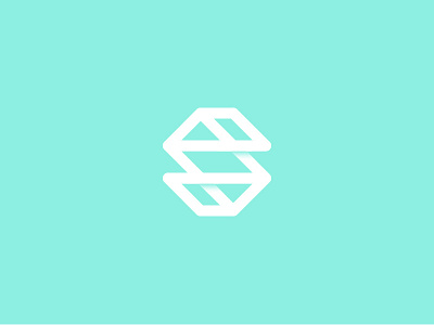 Satory blue building company design engineering letter logo logotype minimal project s white