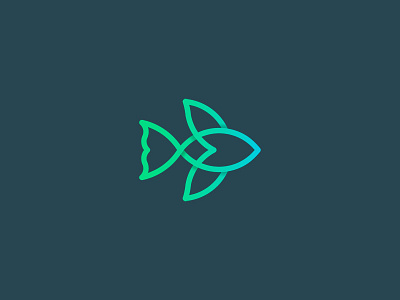 Fish animal cute design fish gradient kirov logo logotype лого логотип рыба
