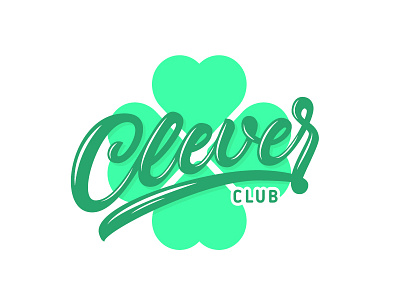 Clever Club calligraphy clever design lettering logo logotype каллиграфия леттеринг логотип