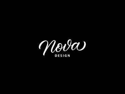 Lettering logo "Nova" calligraphy design lettering logo logotype каллиграфия леттеринг логотип