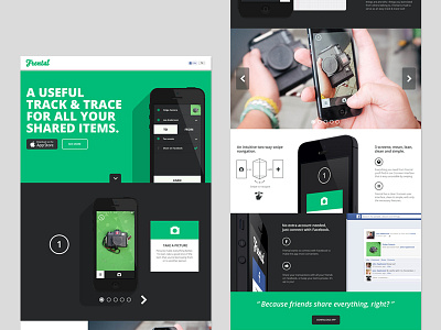 Frental One-Pager app iphone onepage website